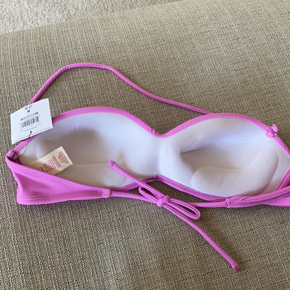 NWT strapless push-up bandeau swim top only missing hook on halter strap - Picture 2 of 3